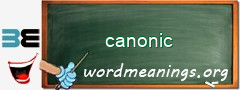 WordMeaning blackboard for canonic